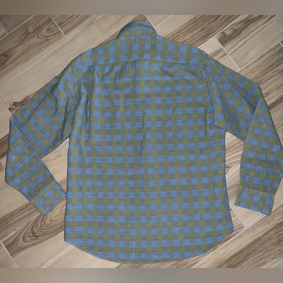 J. Crew Linen Blend Long Sleeve Button Down Shirt 👔 💙💚✨🛍️ - Picture 2 of 5